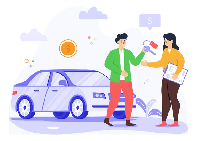 Car Dealership  Illustration