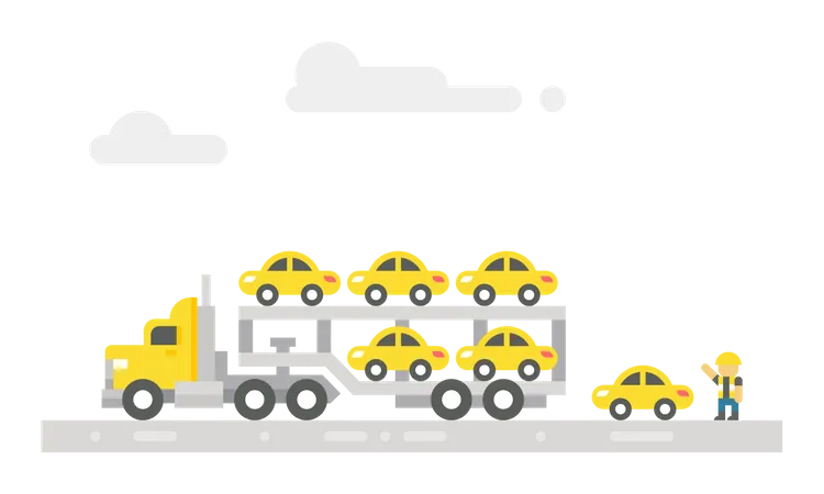Car delivery truck  Illustration