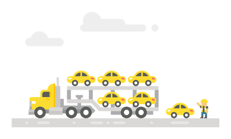 Car delivery truck  Illustration