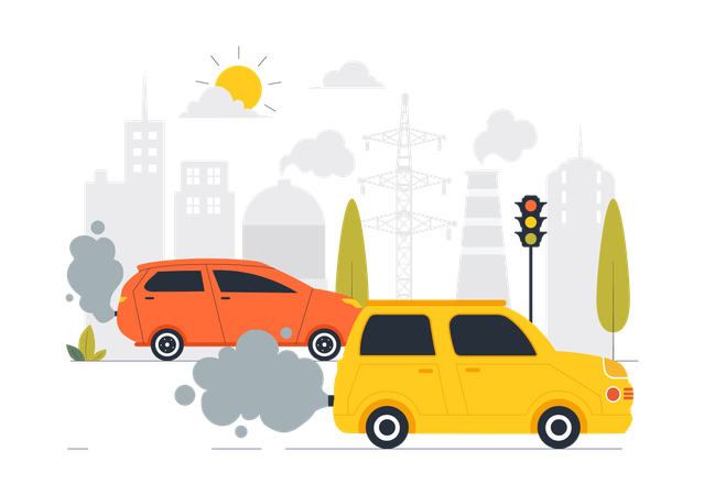 Car Emissions  Illustration