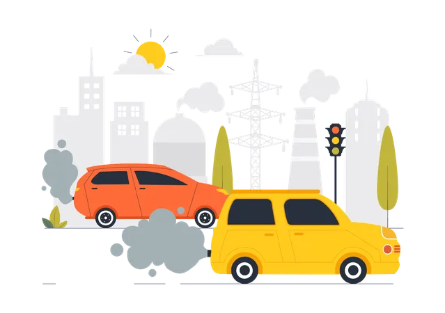 Car Emissions  Illustration