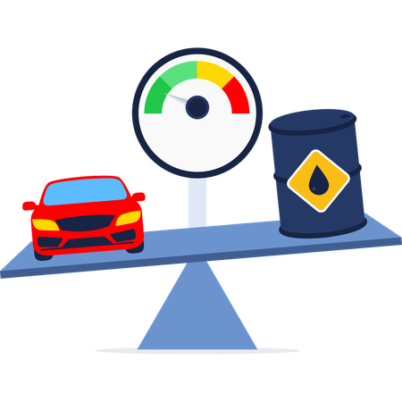 Car fuel combustion  Illustration