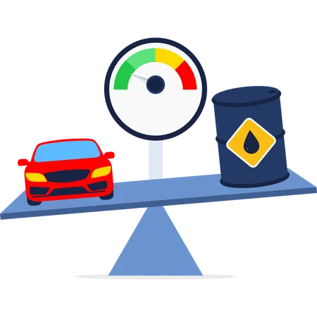 Car fuel combustion  Illustration