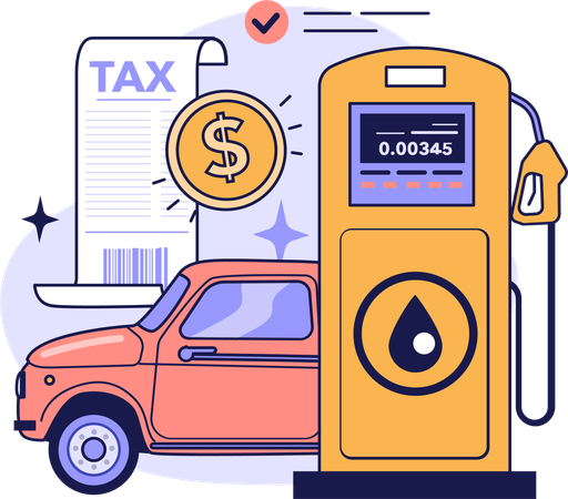 Car fuel Expenses Illustration