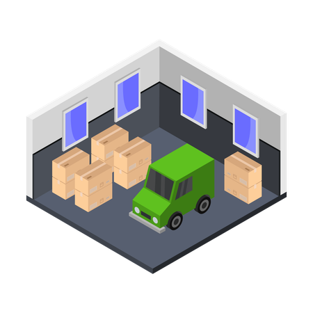 Car Garage  Illustration