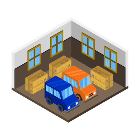 Car Garage  Illustration