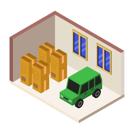 Car Garage  Illustration