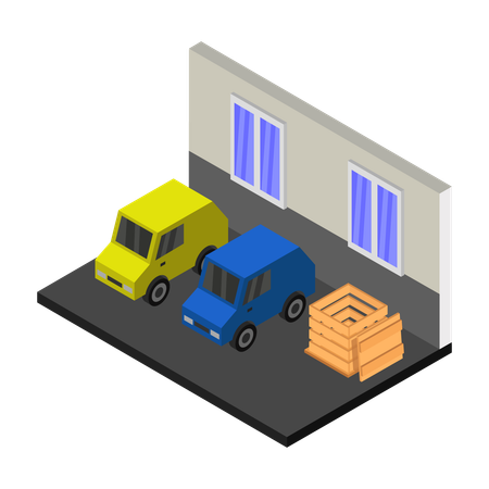Car Garage  Illustration