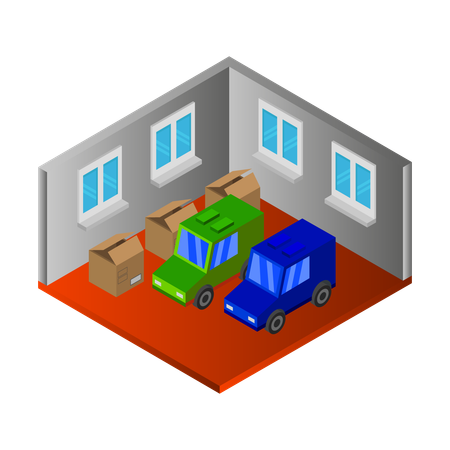 Car Garage  Illustration