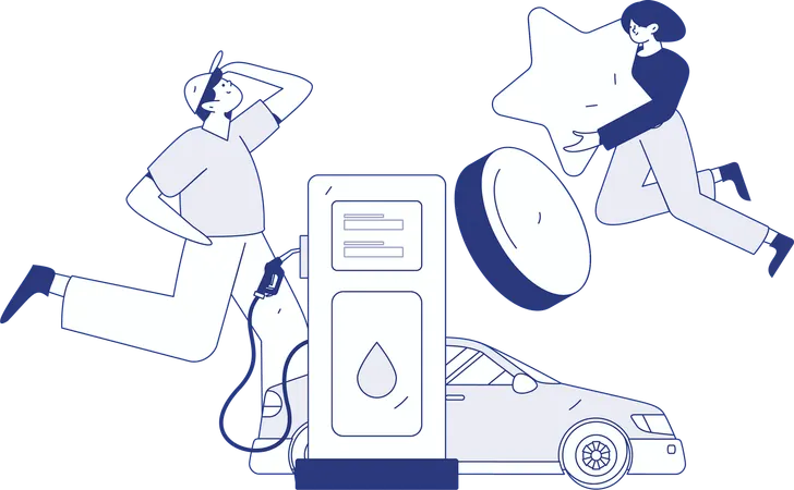 Car gas fill up  Illustration