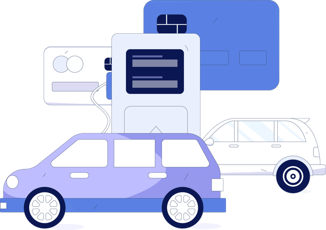 Car gas fill up  Illustration