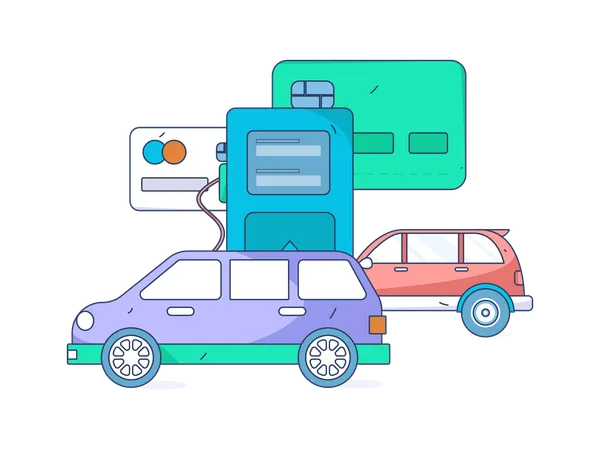 Car gas fill up  Illustration