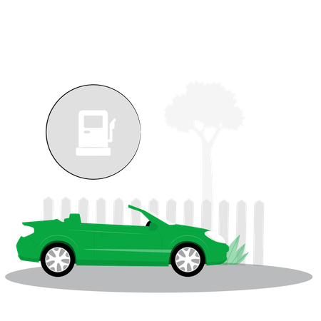 Car going for refueling  Illustration