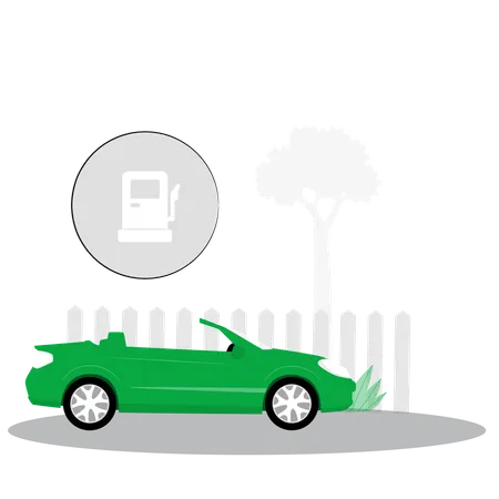 Car going for refueling  Illustration