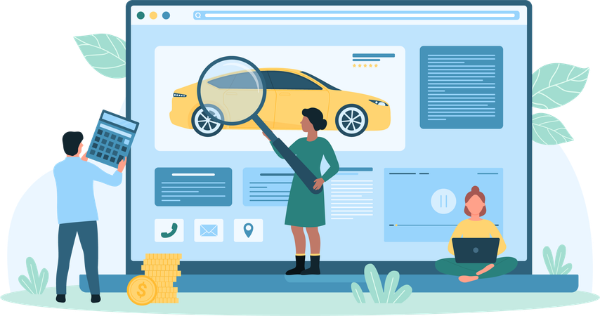 Car Hire Service  Illustration