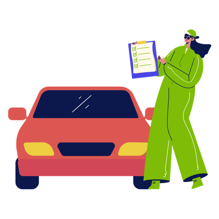 Car Inspection  Illustration