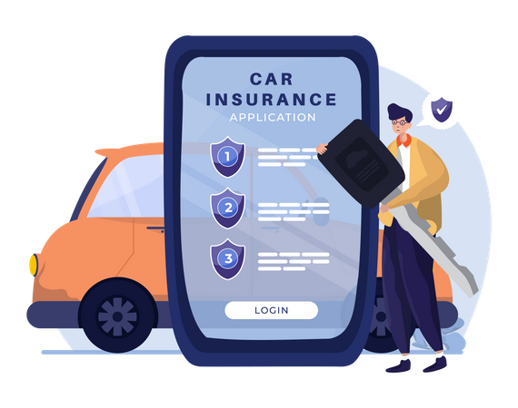 Car insurance Illustration