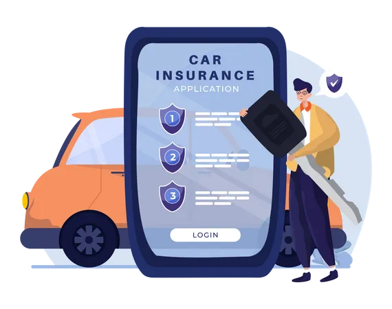 Car insurance Illustration