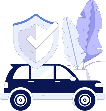 Car insurance against accident  Illustration