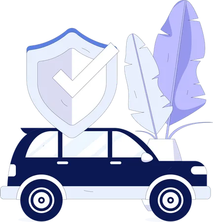 Car insurance against accident  Illustration