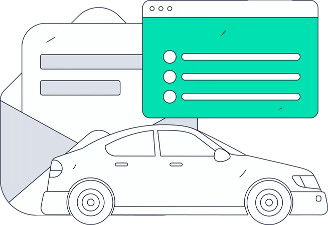 Car insurance agreement policy  Illustration