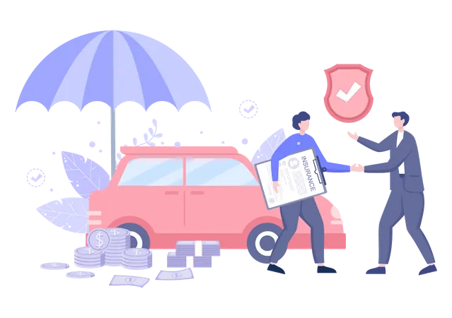 Car Insurance claim  Illustration