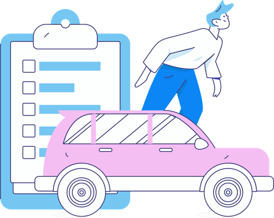 Car insurance claim  Illustration