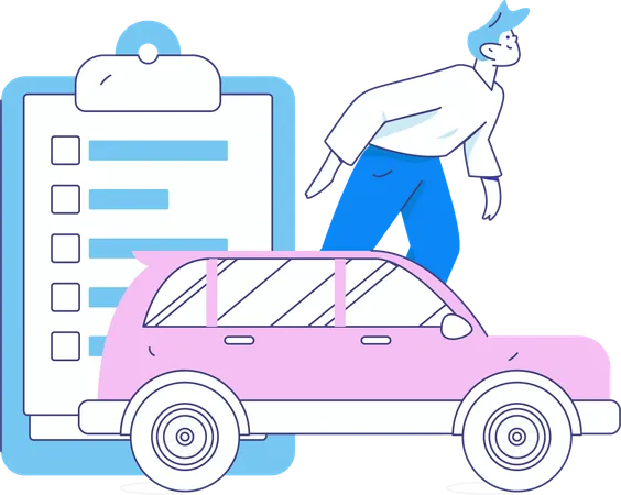 Car insurance claim  Illustration