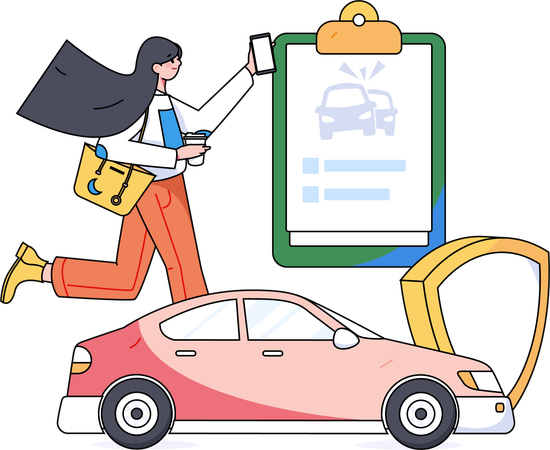 Car insurance claim  Illustration