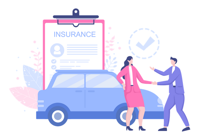 Car Insurance deal  일러스트레이션