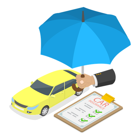 Car Insurance document  Illustration