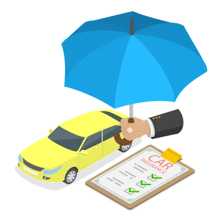 Car Insurance document  Illustration