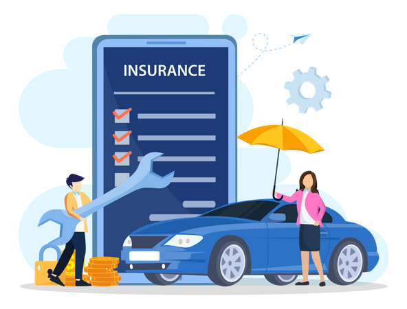 Car Insurance  Illustration