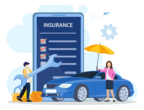 Car Insurance  Illustration