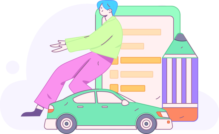 Car Insurance  Illustration