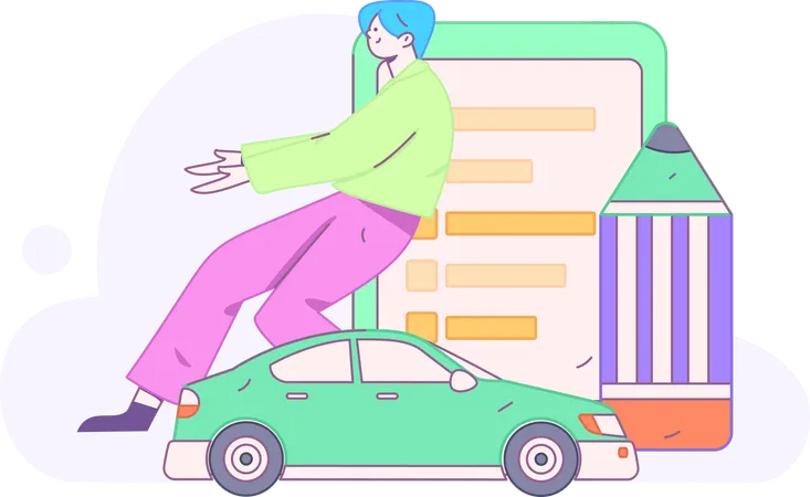 Car Insurance  Illustration