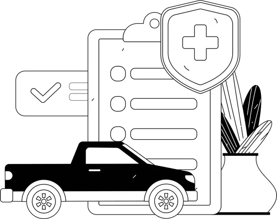Car Insurance  Illustration