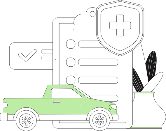 Car Insurance  Illustration
