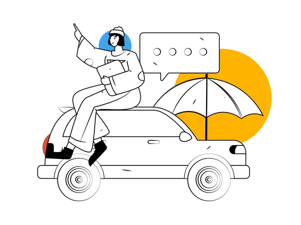 Car Insurance  Illustration