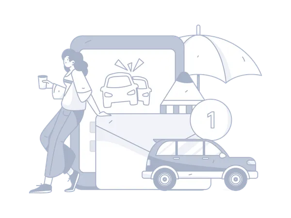 Car Insurance  Illustration