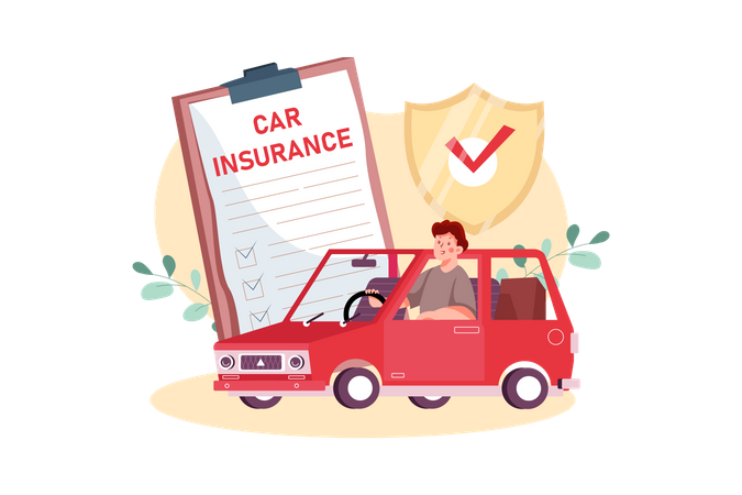 Car Insurance  Illustration