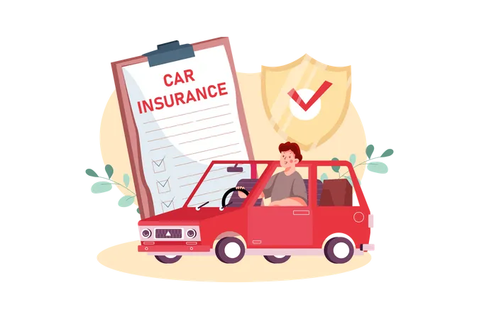 Car Insurance  Illustration