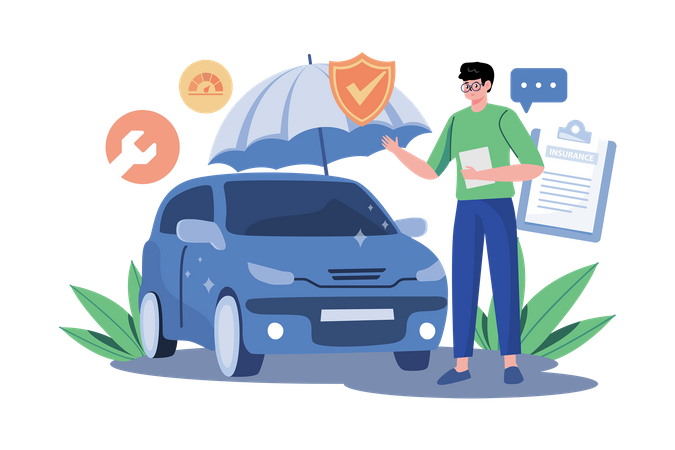 Car Insurance  Illustration