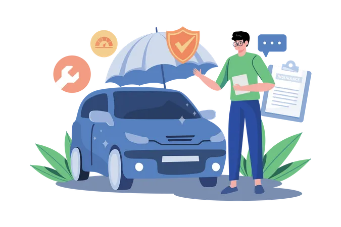 Car Insurance  Illustration