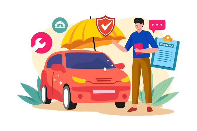 Car Insurance  Illustration