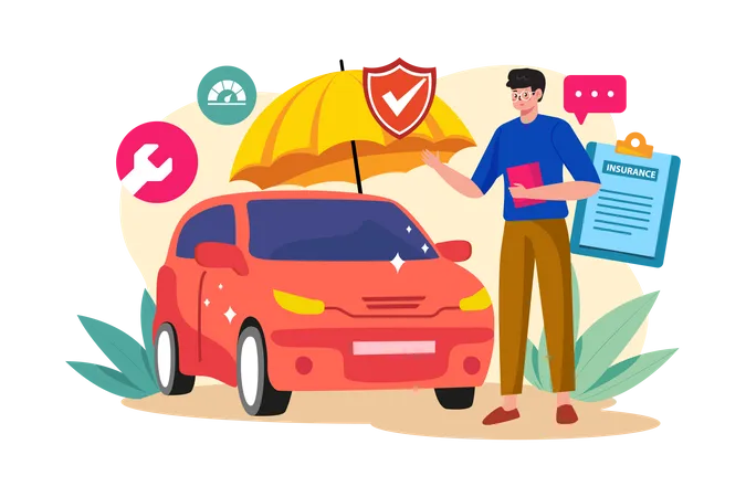 Car Insurance  Illustration