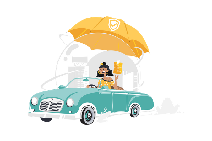 Car Insurance  Illustration