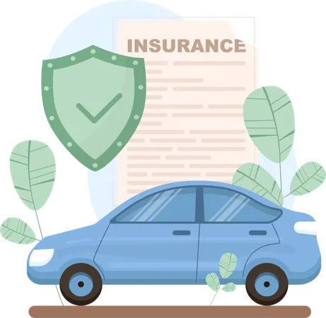 Car insurance paper  Illustration