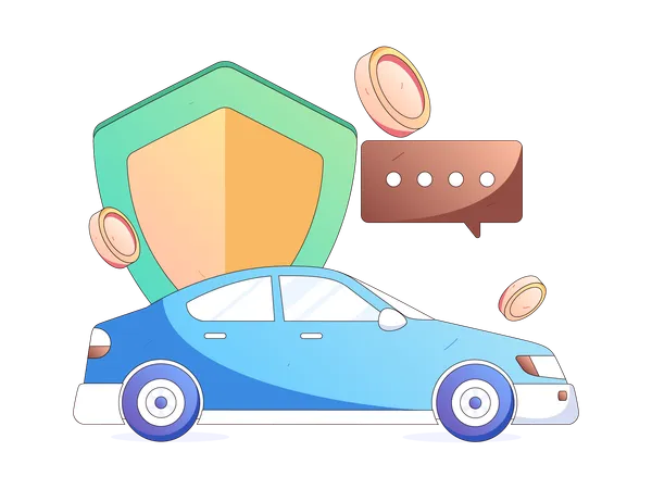 Car insurance payment  Illustration