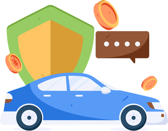 Car insurance payment  Illustration